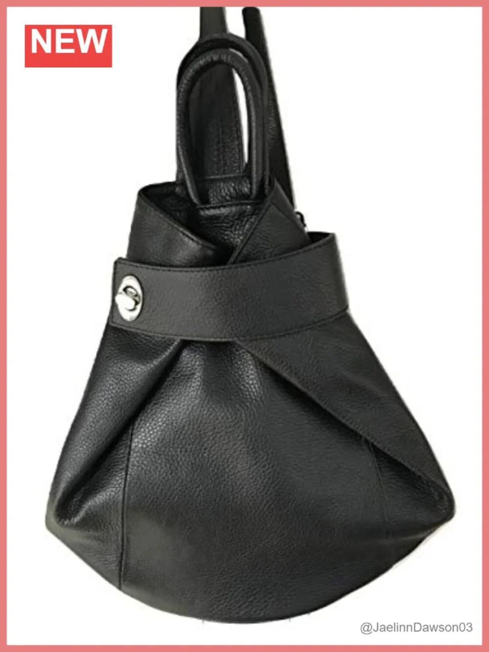 Convertible Italian Leather Backpack Tote Purse 3-in-1 Anti-Theft